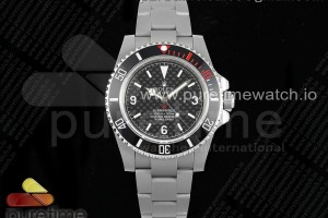 GMF 롤렉스 서브마리너 샌드블레스트 카본블랙다이얼 스틸브레이슬릿 Submariner Sandblasted JDF Best Edition Black Ceramic Bezel Carbon Dial Dial on SS Bracelet SA3130