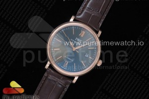 V7F IWC 포르토피노 그레이다이얼 로즈골드 브라운악어가죽스트랩 Portofino Automatic RG IW356511 V7F 1:1 Best Edtiion Gray Dial on Brown Croco Strap ETA2892