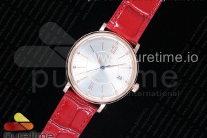 MKF IWC 포르토피노 37미리 실버다이얼 로즈골드 레드가죽스트랩 Portofino Automatic 37 RG MK 1:1 Best Edition Silver Dial on Red Leather Strap MIYOTA 9015