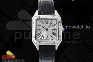AF 까르띠에 산토스 뒤몽 27.5미리 실버다이얼 블랙악어가죽스트랩 Santos Dumont 27.5mm SS AF 1:1 Best Edition Silver Dial on Black Croco Strap A157