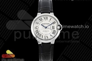 3KF 까르띠에 발롱블루 36미리 화이트다이얼 블랙가죽스트랩 Ballon Bleu 36mm SS 3KF 1:1 Best Edition White Dial on Black Leather Strap A076