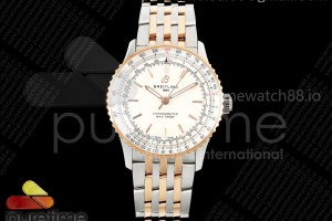 TF 브라이틀링 네이타이머 로즈골드콤비 41미리 화이트다이얼 스틸브레이슬릿 Navitimer 41 SS/RG TF 1:1 Best Edition White Dial on SS/RG Bracelet A2824