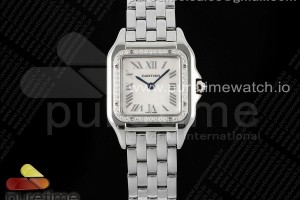 AF 까르띠에 팬더 27미리 다이아베젤 자개다이얼 스틸브레이슬릿 Panthère Ladies 27mm SS AF 1:1 Best Edition White MOP Dial Diamonds Bezel on SS Bracelet Ronda Quartz