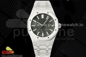 APSF 오데마피게 로얄오크 15500 그린다이얼 스틸브레이슬릿 Royal Oak 41mm 15500 SS APSF 1:1 Best Edition Green Textured Dial on SS Bracelet SA4302 Super Clone