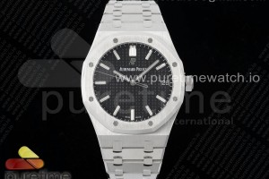 ZF V3 오데마피게 로얄오크 15500 블랙다이얼 스틸브레이슬릿 Royal Oak 41mm 15500 SS ZF 1:1 Best Edition Black Textured Dial on SS Bracelet A4302 Super Clone V3