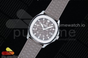 PPF 파텍필립 아쿠아넛 그레이다이얼 다이아베젤 그레이러버스트랩 Aquanaut 5067A SS PPF 1:1 Best Edition Gray Textured Dial on Gray Rubber Strap AE23